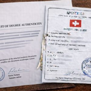 Apostille for Swiss Affidavit of Degree Authenticity