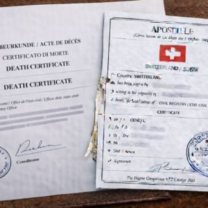 Apostille for Death Certificate Switzerland Apostille for Death Certificate Switzerland