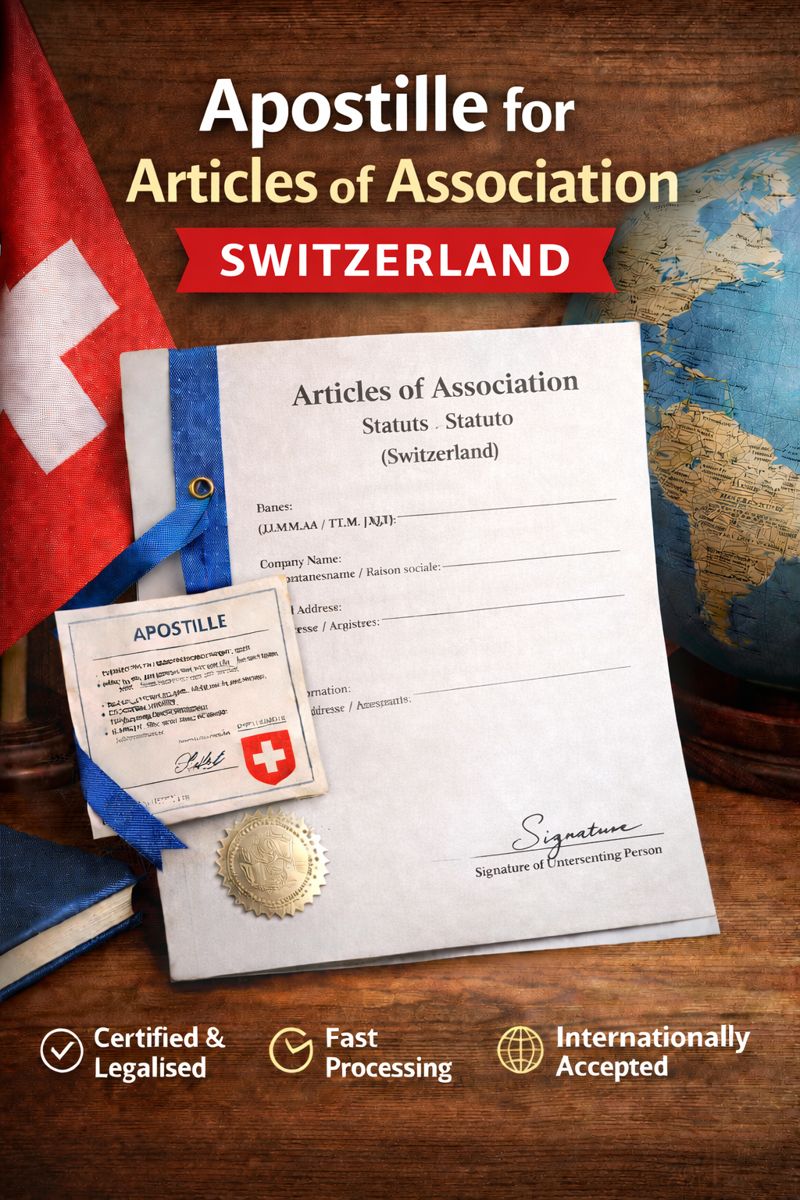 apostille for Articles of Association Switzerland