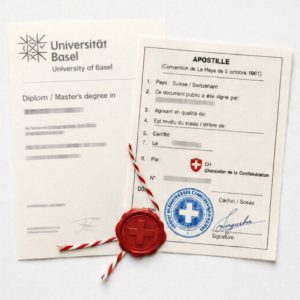 apostille for University of Basel diploma Switzerland