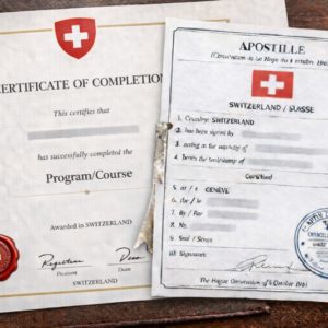 Apostille for Swiss Certificate of Completion