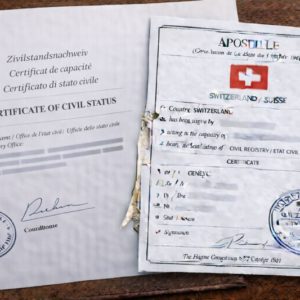 Apostille for Certificate of Civil Status Switzerland