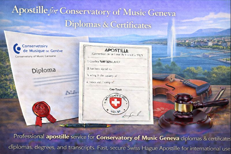 Apostille for Conservatory of Music Geneva