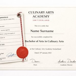 Culinary Apostille for Culinary Arts Academy Switzerland