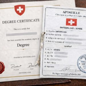 Degree Apostille for Swiss Degree Certificate