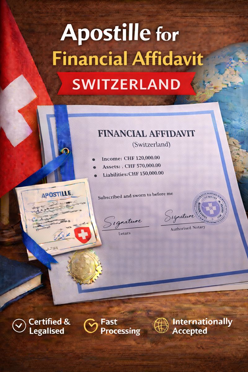 apostille for Financial Affidavit Switzerland