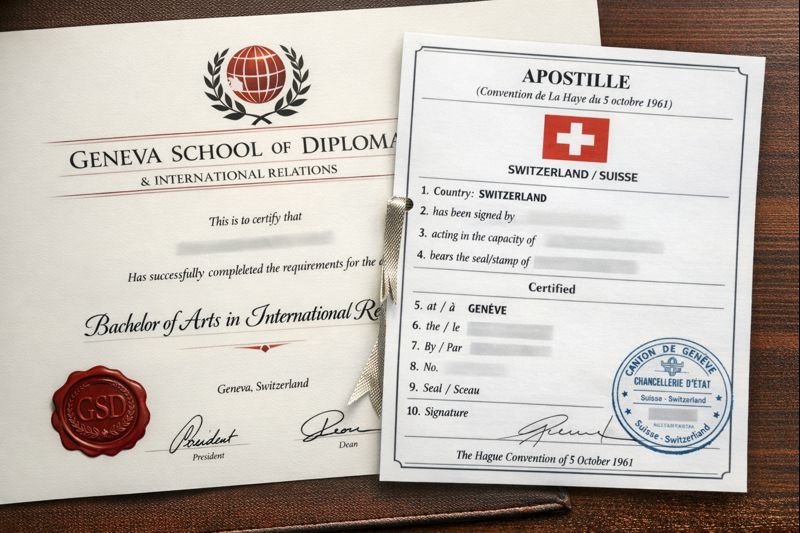 Apostille for Geneva School of Diplomacy and International Relations