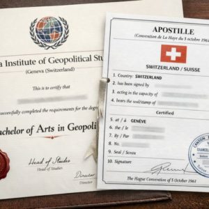 Geo Apostille for Geneva Institute of Geopolitical Studies
