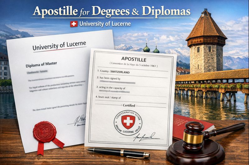 Apostille for University of Lucerne diploma Switzerland