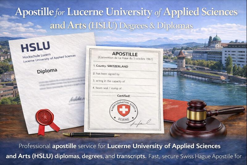Apostille for Lucerne University of Applied Sciences and Arts (HSLU)