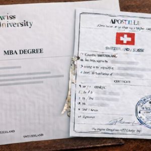 Apostille for Swiss MBA Degree