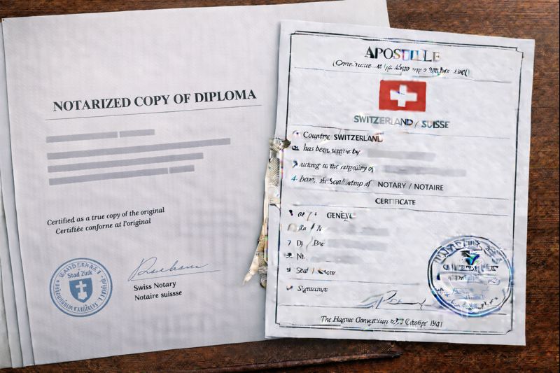 Apostille for Swiss Notarized Copy of Diploma