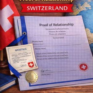 apostille for Proof of Relationship Switzerland