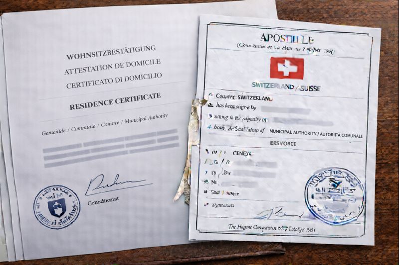 Apostille for Residence Certificate Switzerland