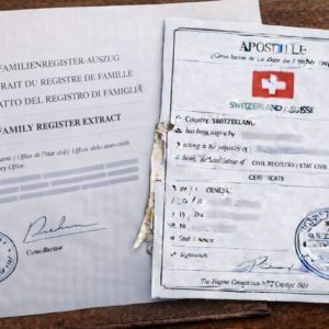 Apostille for Family Register Extract Switzerland