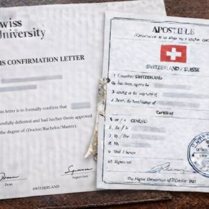 Thesis Apostille for Swiss Thesis Confirmation Letter