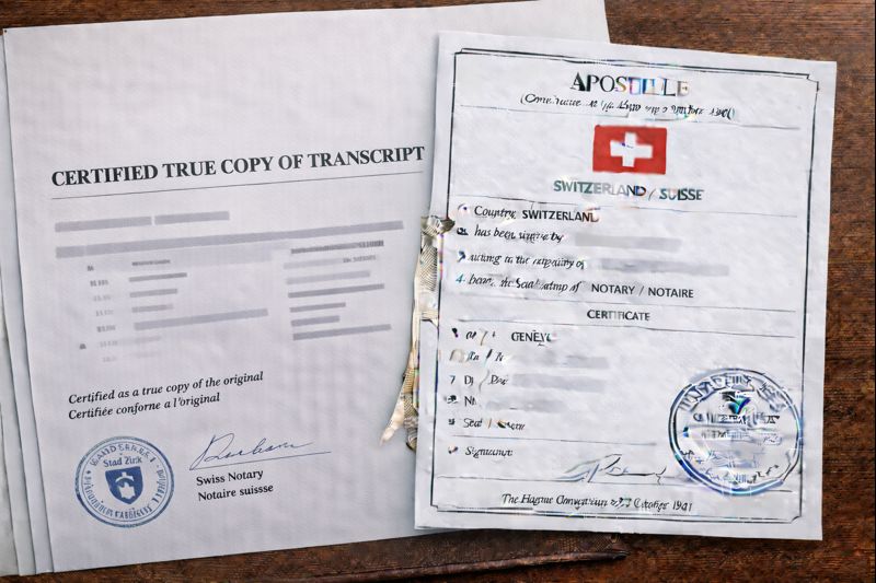 Apostille for Swiss Certified True Copy of Transcript