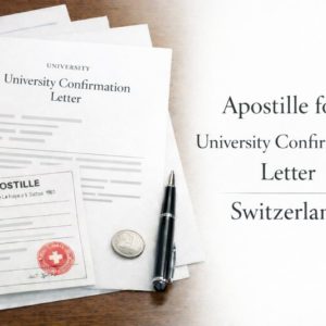 apostille for University Confirmation Letter Switzerland