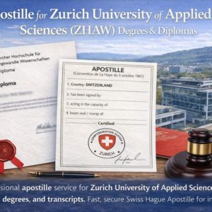 Apostille for Zurich University of Applied Sciences (ZHAW)