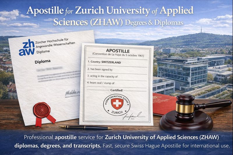 Apostille for Zurich University of Applied Sciences (ZHAW)