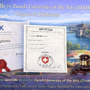 Apostille for Zurich University of the Arts (ZHdK)