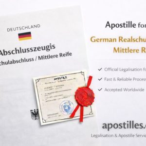 Apostille for German Realschulabschluss