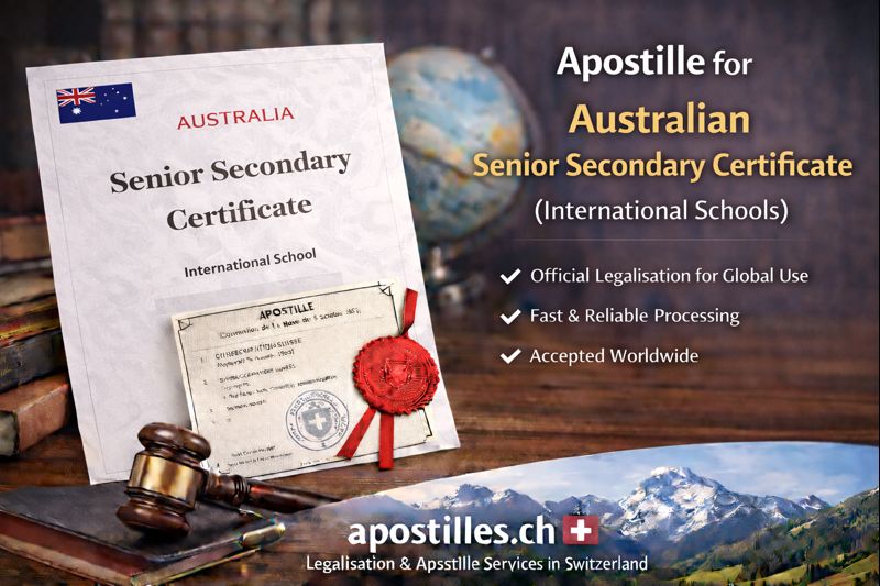 Apostille for Australian Senior Secondary Certificate