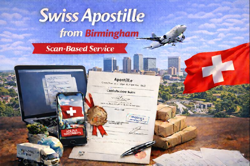 Swiss Apostille from Birmingham Alabama