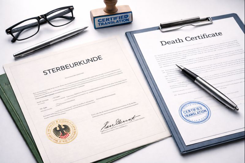German Death Certificate Certified Translation