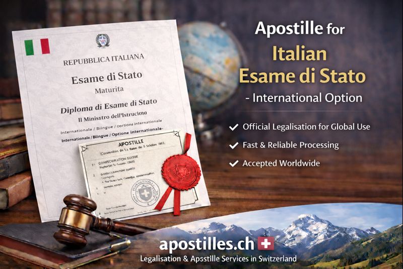 Apostille for Italian Esame di Stato