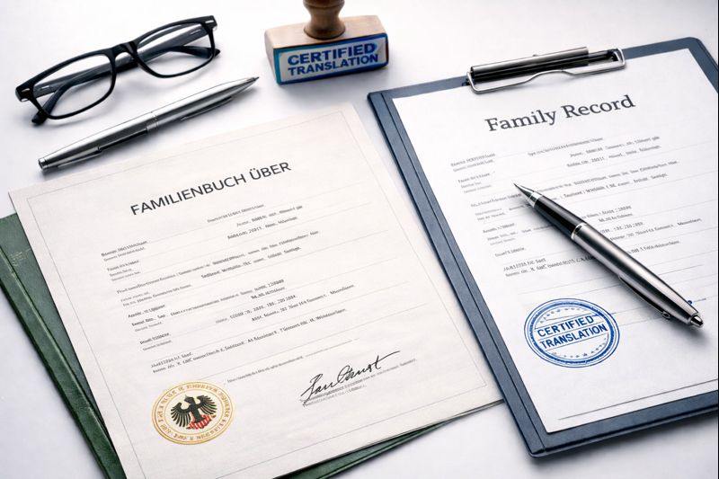 German Family Record Certified Translation