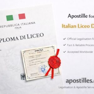 Apostille for Italian Liceo Diploma