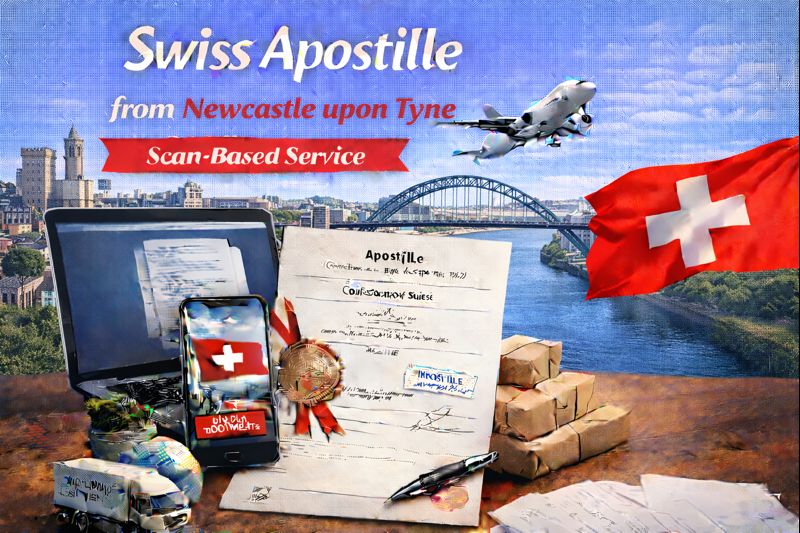Swiss Apostille from Newcastle upon Tyne