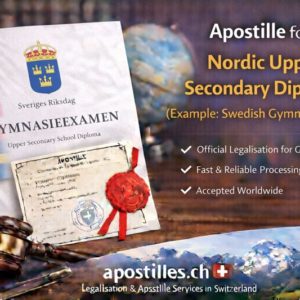 Apostille for Nordic Upper Secondary Diplomas