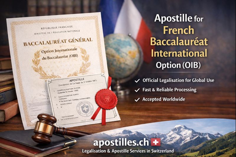 Apostille for French Baccalauréat OIB