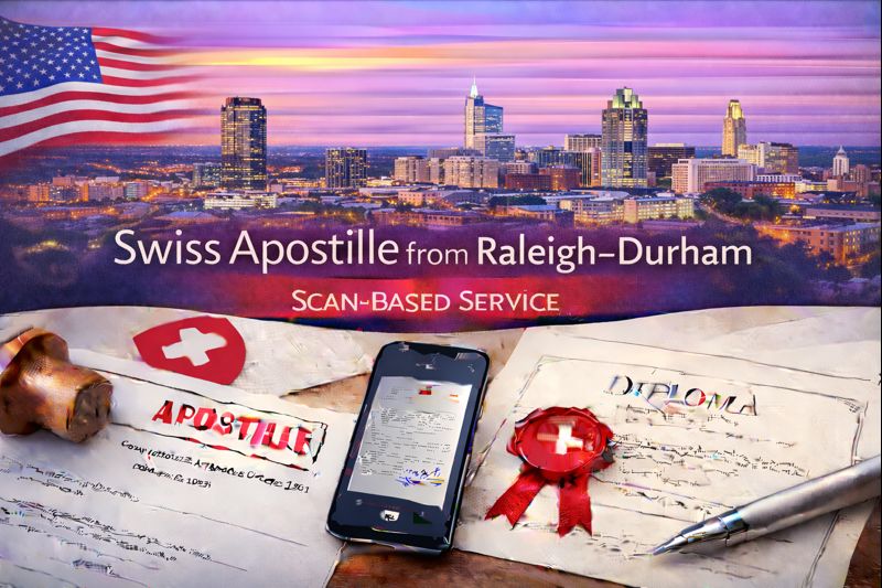 Swiss Apostille from Raleigh–Durham