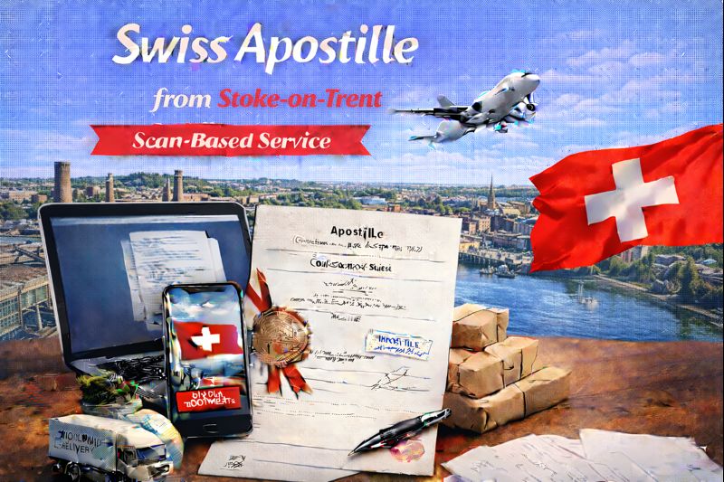 Swiss Apostille from Stoke-on-Trent