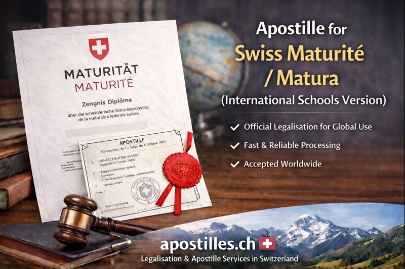 Apostille for Swiss Maturité International