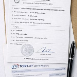 Apostille for TOEFL