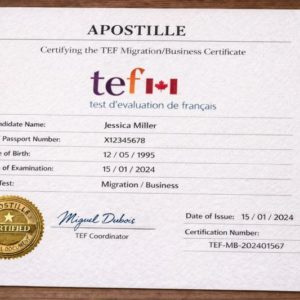 Apostille for TEF Migration / Business
