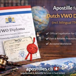 Apostille for Dutch VWO Diploma
