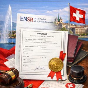 Apostille for École Nouvelle de la Suisse Romande documents